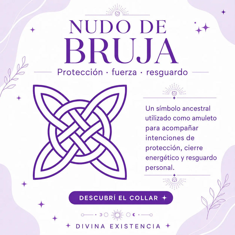 Dije Nudo De Bruja Con Cadena De Acero 50 Cm. Protección Nudo 30 Mm. Cadena 50 Cm.