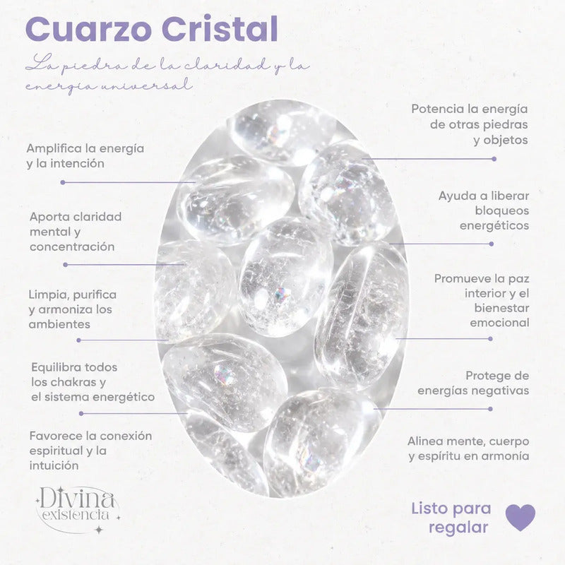 Dije De Piedra Natural Rolado Mediano Con Engarce Sin Cadena Cuarzo Cristal