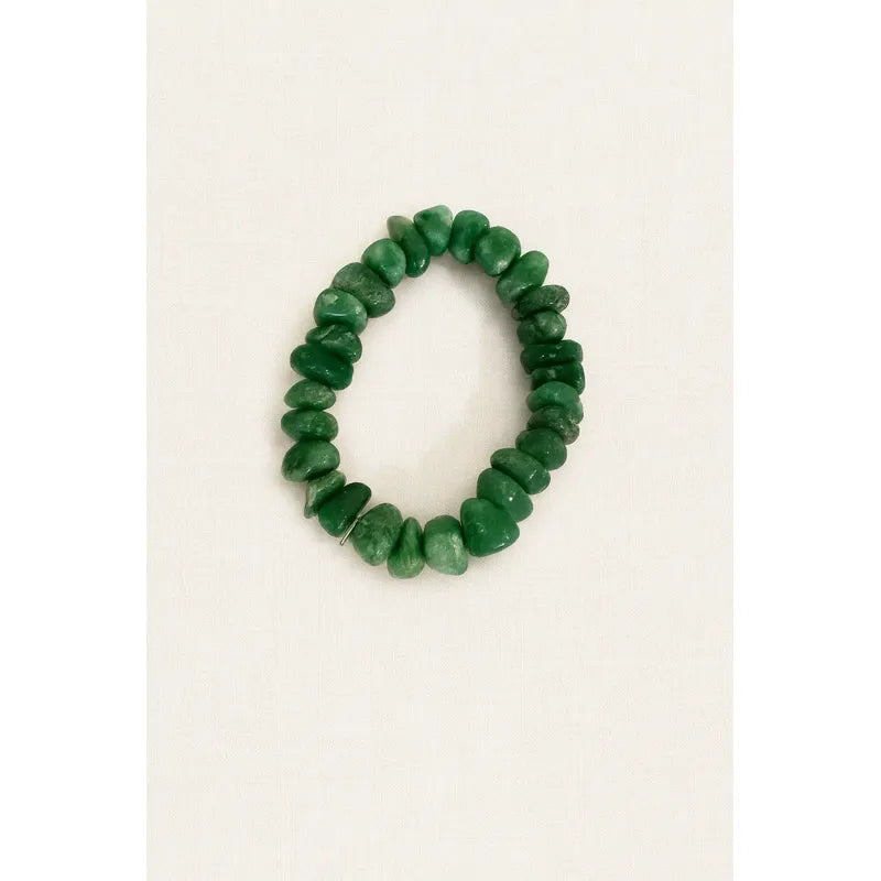 Pulsera Sanación Piedras Naturales Cuarzo Verde 10 Mm Unisex Cuarzo Verde 8 Cm 21 Cm