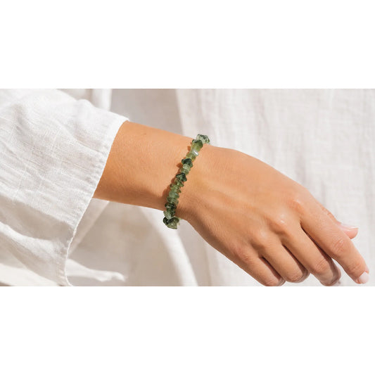 Pulsera Piedras Naturales Jade Verde Sanación Cuerpo Mente Jade Verde 8 Cm 19 Cm