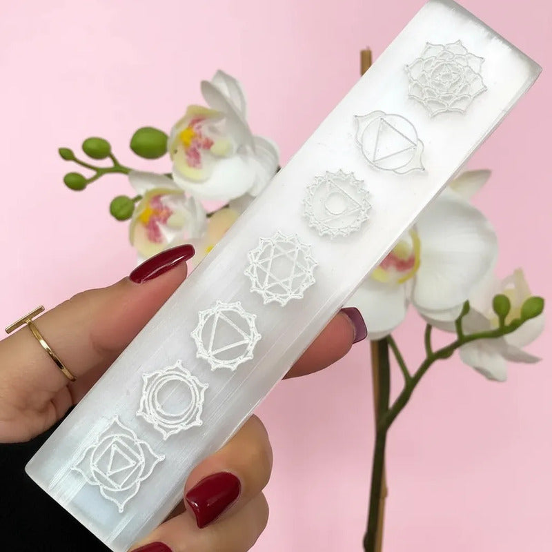 Vara De Selenita Natural 20 Cm - Divina Existencia