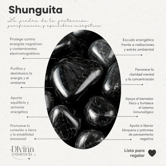 Par De Aros De Piedra Shunguita Shunguit - Protección Shunguita