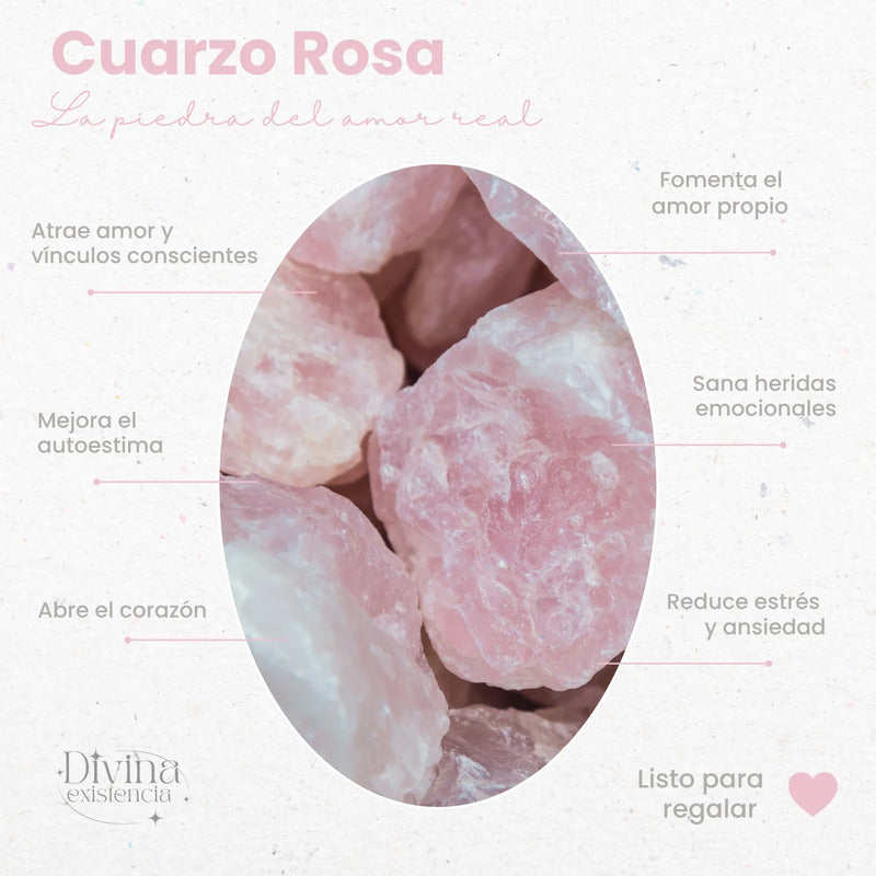 Dije De Piedra Natural Rolado Mediano Con Engarce Sin Cadena Cuarzo Rosa