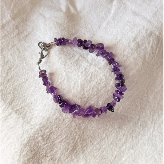 Pulsera De Piedras Naturales Amatista - Espiritualidad Amatista 8 Cm 19 Cm