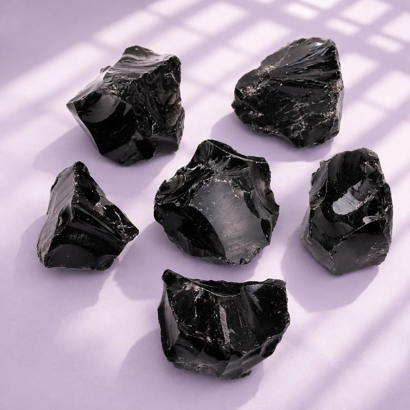 Obsidiana Piedra Natural En Bruto 4 Cm. - Divina Existencia