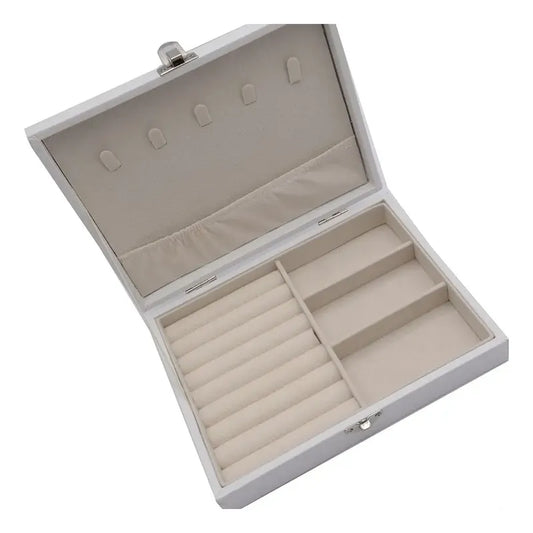 Alhajero Caja Organizadora Joyas Anillos Aro Accesorio Cuero