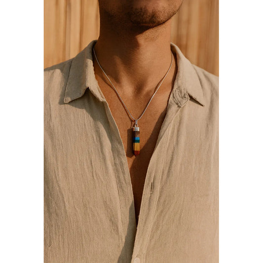 Collar Bastón Para Equilibrar 7 Chakras Piedras Naturales 7 Chakras