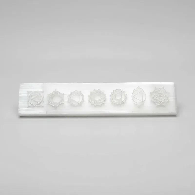 Vara De Selenita Natural 20 Cm - Divina Existencia Blanco