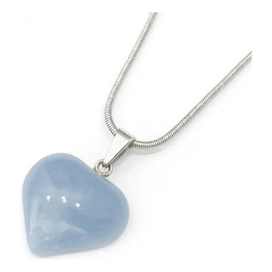 Collar Corazón De Angelita  Calma Y Guía Sutil Angelita