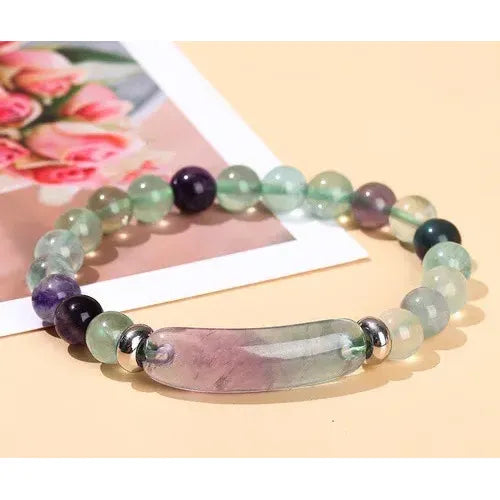 Pulsera Piedras Naturales Divina Existencia Fluorita 8 Cm 20 Cm