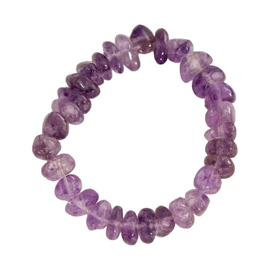Pulsera De Piedras Amatista Grande 10 Mm. Elástica Unisex Amatista 10 Mm 8 Cm 20 Cm