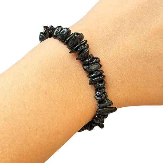 Pulsera Turmalina Piedras Naturales Protección Energética Turmalina 8 Cm 19 Cm