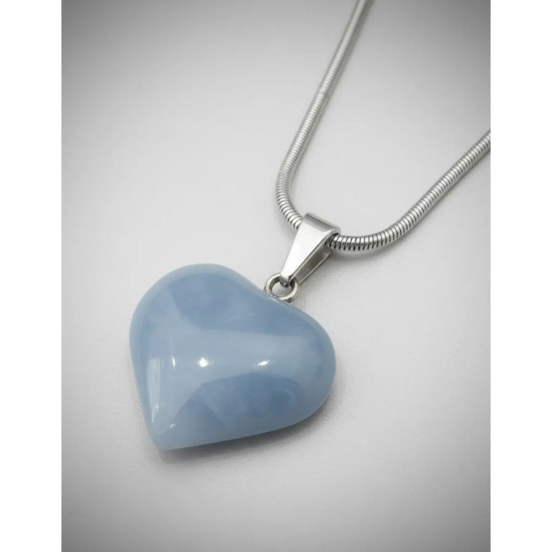 Collar Corazón De Angelita  Calma Y Guía Sutil Angelita