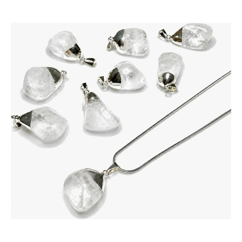 Collar Manifestación Y Claridad De Cuarzo Cristal Natural Cuarzo Cristal