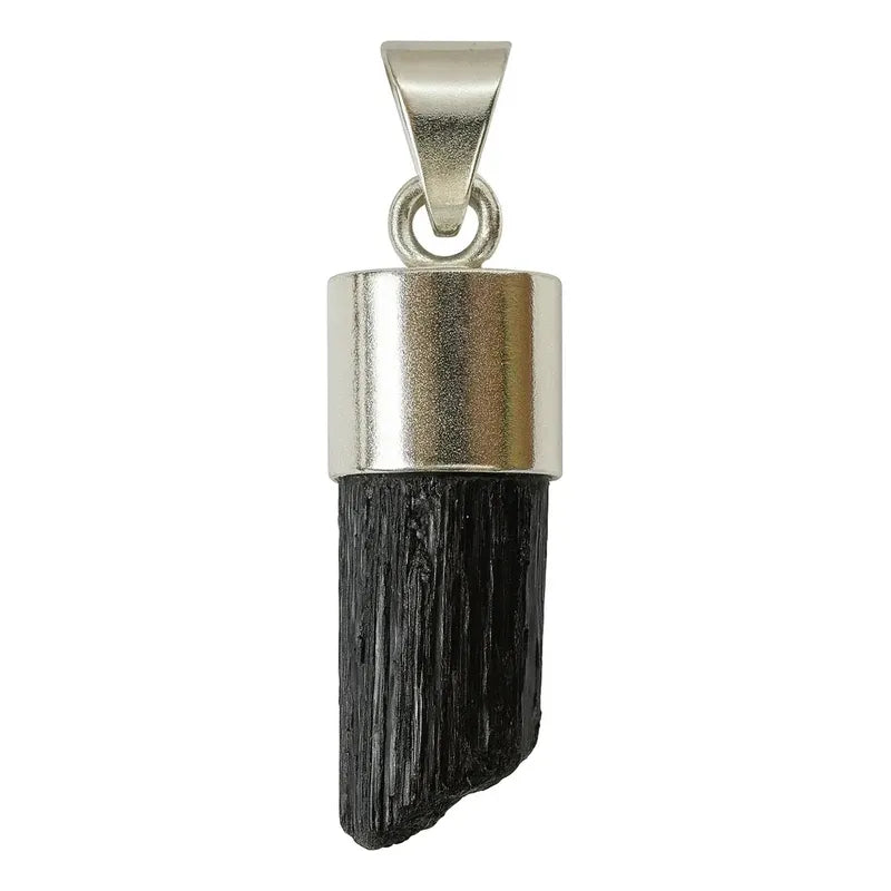Dije Piedra Natural Grandes Con Guarda De Metal En Bruto Turmalina 3/5 Cm