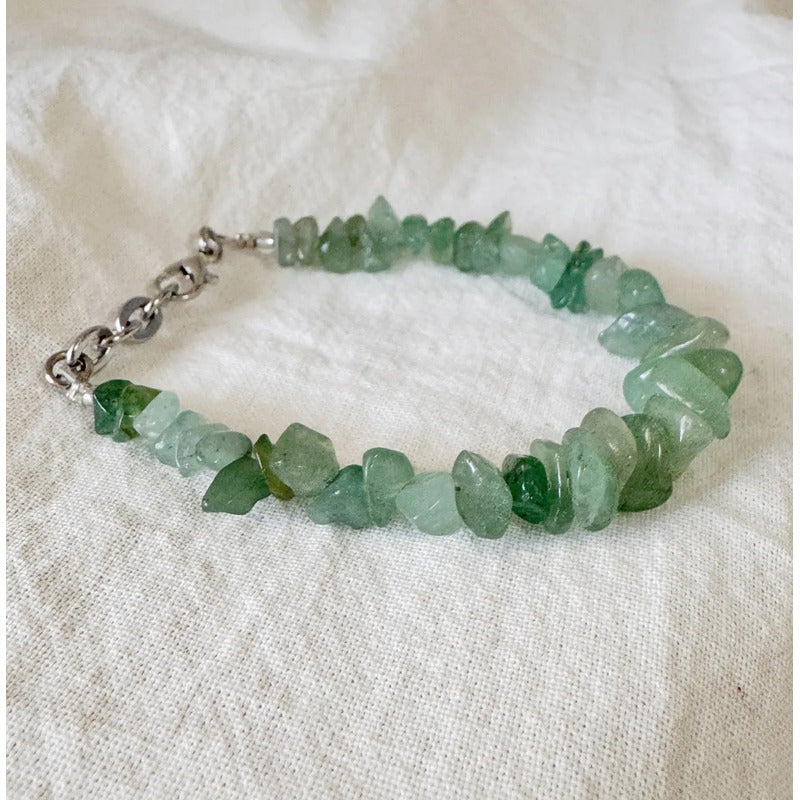 Pulsera Sanación De Piedra Natural Cuarzo Verde Prosperidad Cuarzo Verde 8 Cm 19 Cm