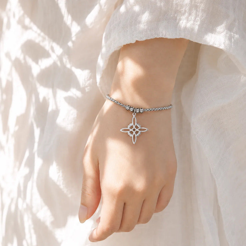 Pulsera Protección Nudo De Bruja Acero - Divina Existencia Pulseranudo6 8 Cm 22 Cm