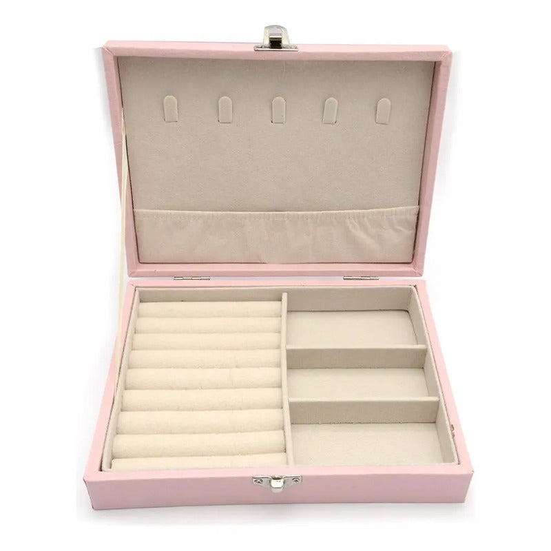 Alhajero Caja Organizadora Joyas Anillos Aro Accesorio Cuero