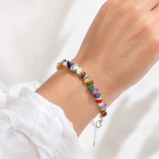 Pulsera Mix De Cuarzos Piedras Naturales - Divina Existencia Multicolor 8 Cm 19 Cm