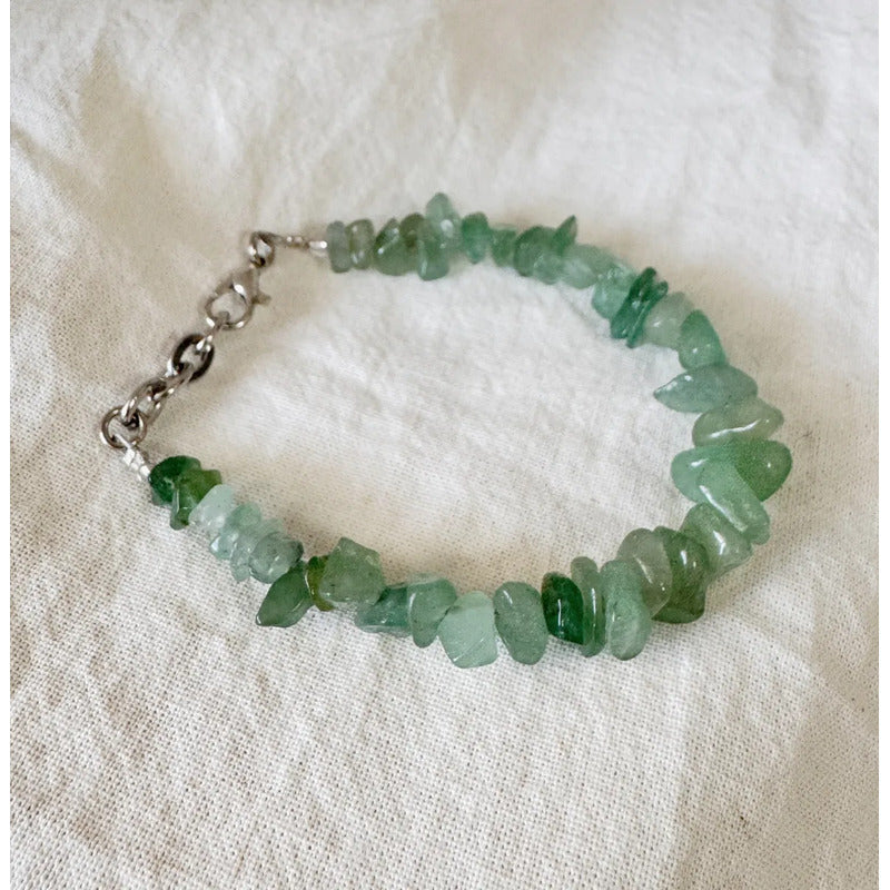 Pulsera Sanación De Piedra Natural Cuarzo Verde Prosperidad Cuarzo Verde 8 Cm 19 Cm