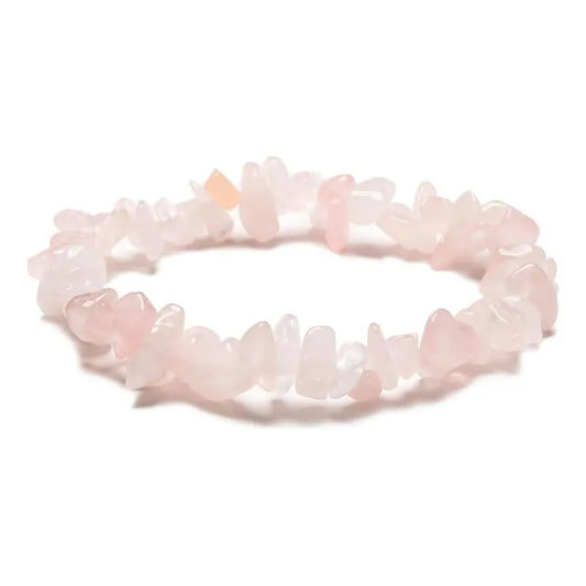 Pulsera De Piedras Naturales Energéticas Cuarzo Rosa 8 Cm 20 Cm
