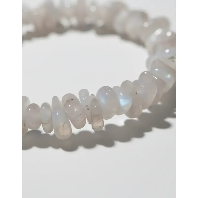 Pulsera De Piedras Naturales Piedra Luna Real Adularia Adularia 19 Cm