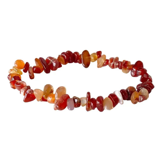 Pulsera Cornalina Natural Elástica - Creatividad Cornalina 8 Cm 20 Cm