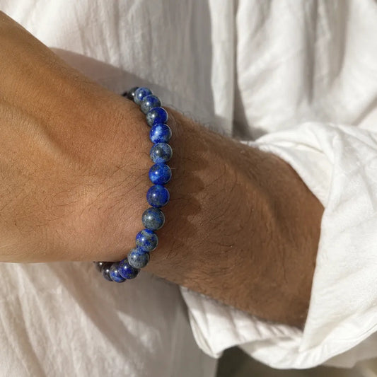 Pulsera Piedras Naturales Lapislázuli - Divina Existencia Lapis Lazuli 8 Cm 20 Cm