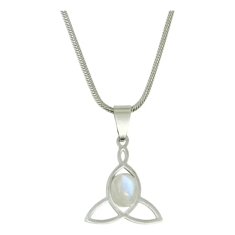 Collar Maternidad Celta Símbolo Madre E Hijo Con Adularia Maternidad Adularia
