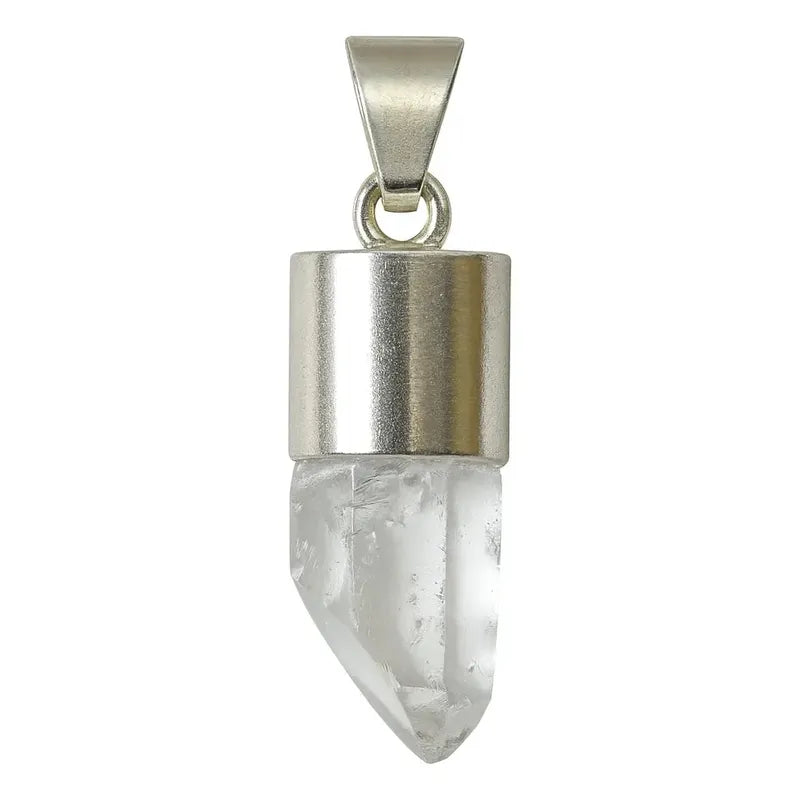 Dije Piedra Natural Grandes Con Guarda De Metal En Bruto Cuarzo Cristal 3/5 Cm