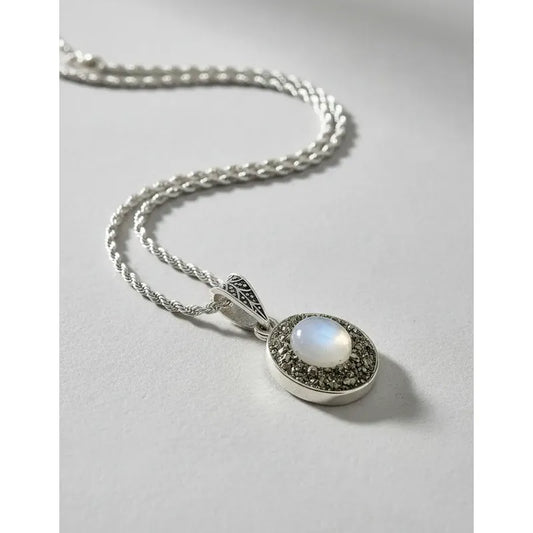 Collar Abundancia De Pirita Con Adularia Piedra De La Luna Pirita Adularia
