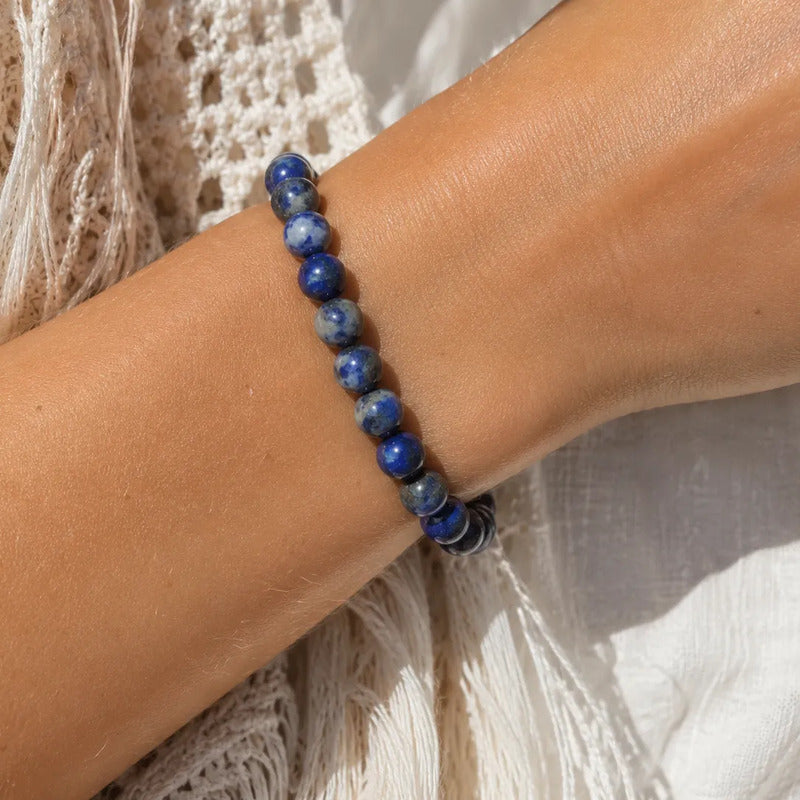 Pulsera Piedras Naturales Lapislázuli - Divina Existencia Lapislázuli 8 Cm 20 Cm