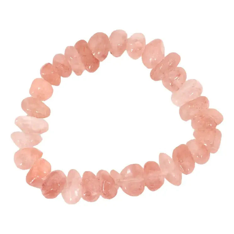 Pulsera Cuarzo Rosa Piedras Grandes 10 Mm Sanación Emocional Cuarzo Rosa 8 Cm 20 Cm