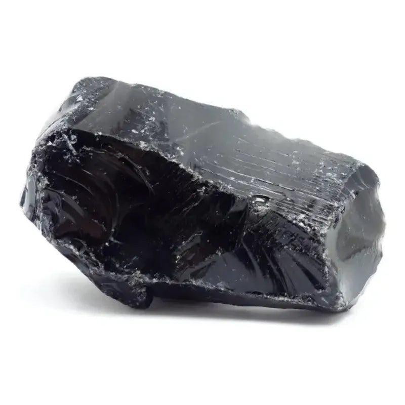 Piedra Natural En Bruto Obsidiana Tamaño Grande 4 -5 Cm Negro