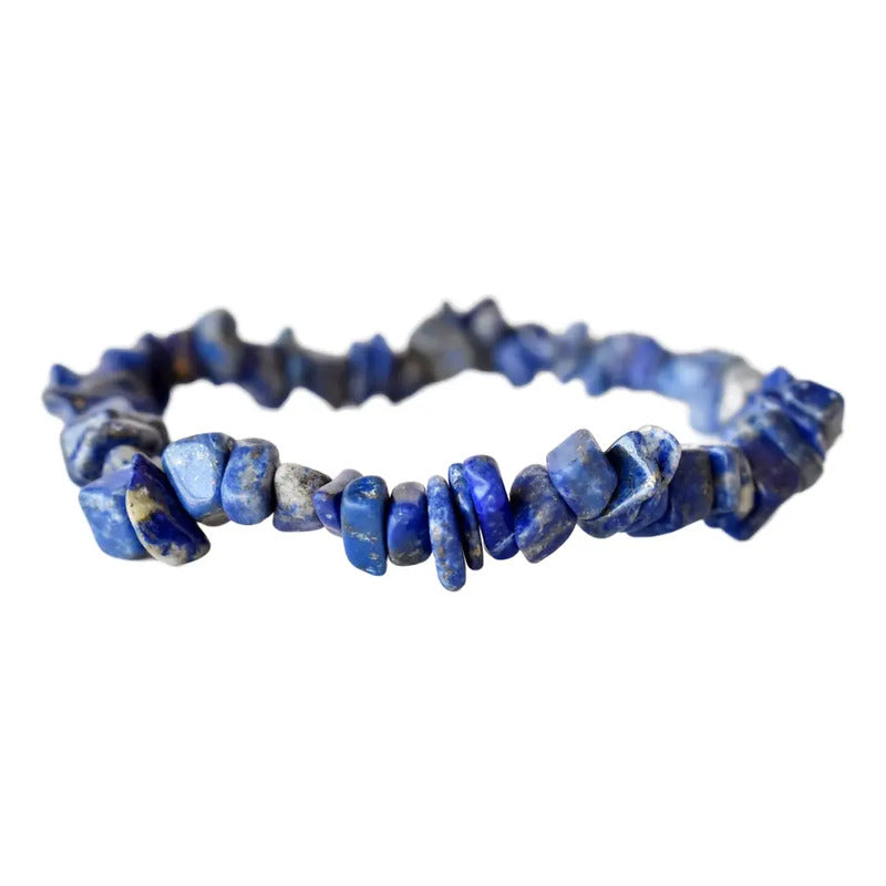 Pulsera Lapislázuli Natural Elástica - Comunicación Lapis Lazuli 8 Cm 19 Cm
