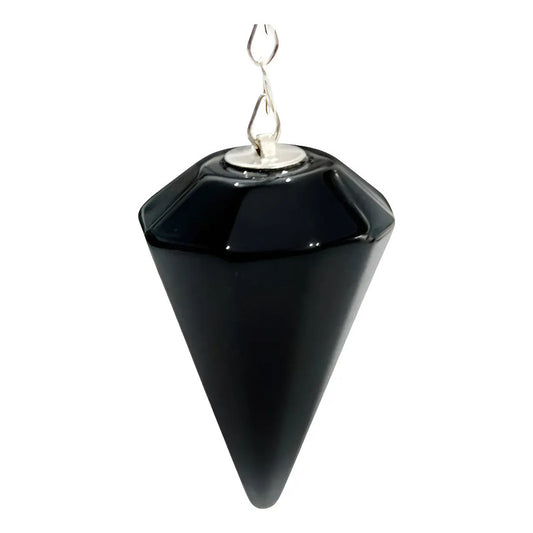 Péndulo De Obsidiana Terapias Holísticas Con Cadena Obsidiana