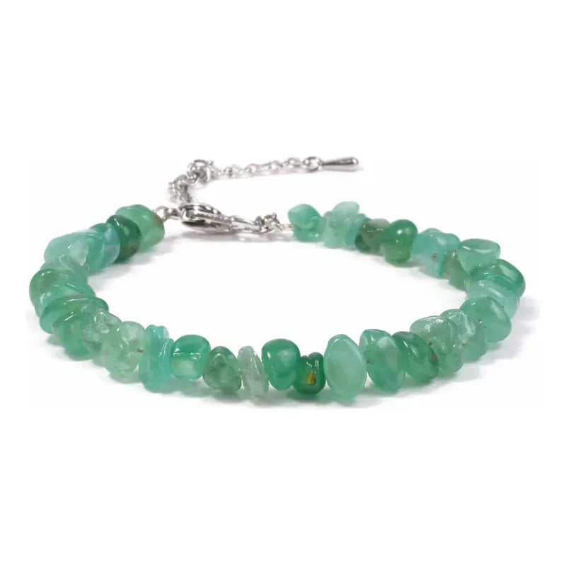 Pulsera Sanación De Piedra Natural Cuarzo Verde Prosperidad Cuarzo Verde 8 Cm 19 Cm