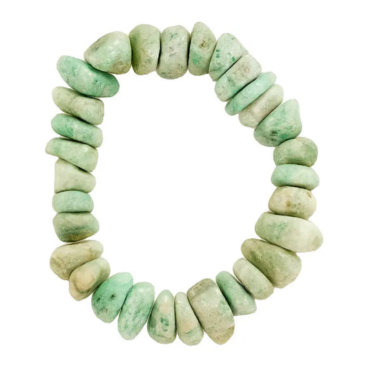 Pulsera Piedras Naturales Amazonita Grandes 10 Mm. Elástica Amazonita 8 Cm 20 Cm