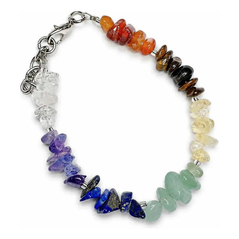 Pulsera Equilibrio - 7 Chakras Piedras Naturales Multicolor 8 Cm 20 Cm