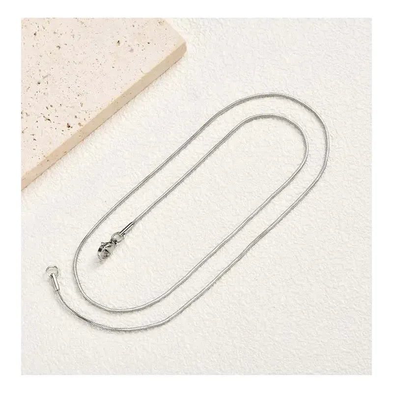 Cadena De Acero Quirúrgico Hipoalergénico Cola De Ratón 50 Cm