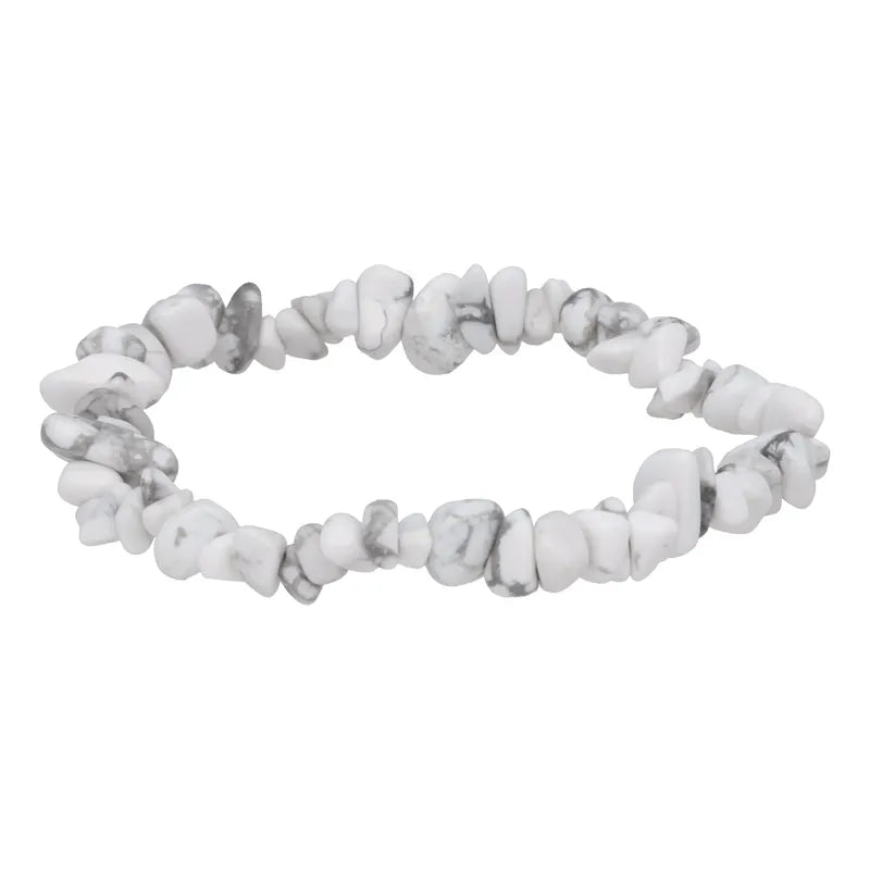 Pulsera De Piedras Naturales Energéticas Howlita 8 Cm 20 Cm