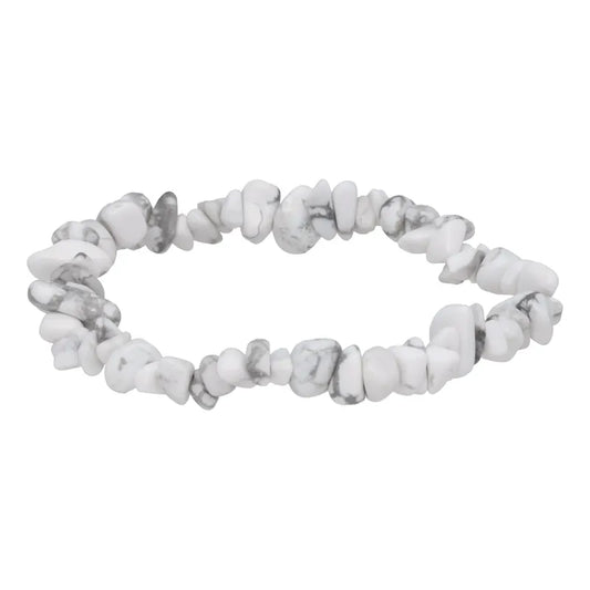 Pulsera De Piedras Naturales Energéticas Howlita 8 Cm 20 Cm