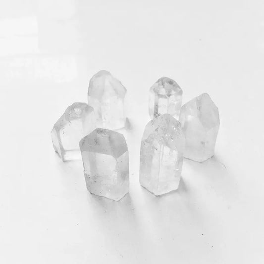 Set 6 Mini Puntas Cuarzo Cristal Tameana + Turmalinas Juego 6 Puntas