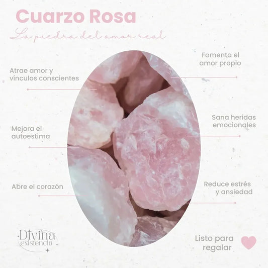 Divina Existencia Collar Amuleto Protección Nudo Bruja Acero Cuarzo Rosa