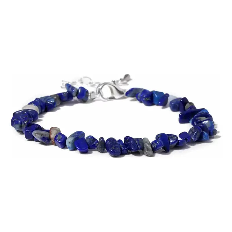Pulsera De Piedras Naturales Lapislázuli - Comunicación Lapis Lazuli 8 Cm 19 Cm