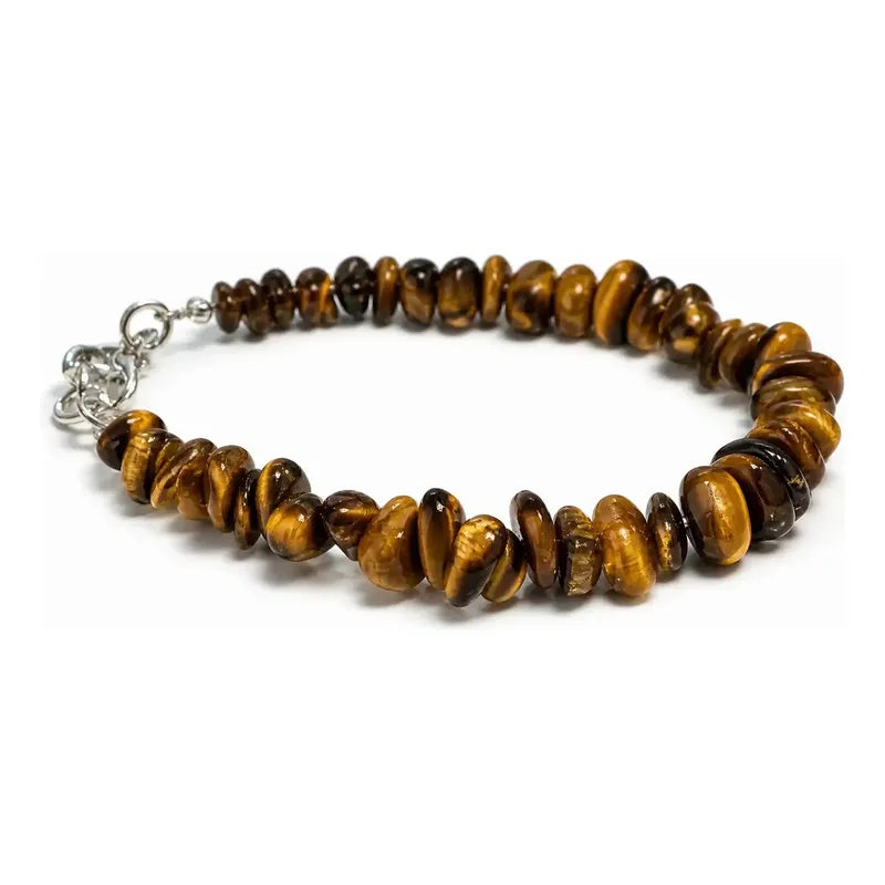Pulsera De Piedras Naturales Ojo De Tigre Fuerza Y Confianza Ojo De Tigre 8 Cm 20 Cm