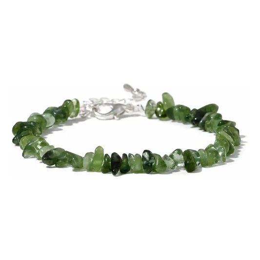 Pulsera Piedras Naturales Jade Verde Sanación Cuerpo Mente Jade Verde 8 Cm 19 Cm