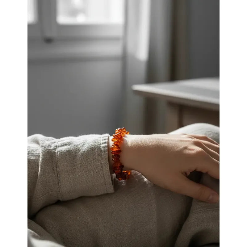Pulsera De Ámbar Báltico Natural Mujer Ámbar 8 Cm 19 Cm