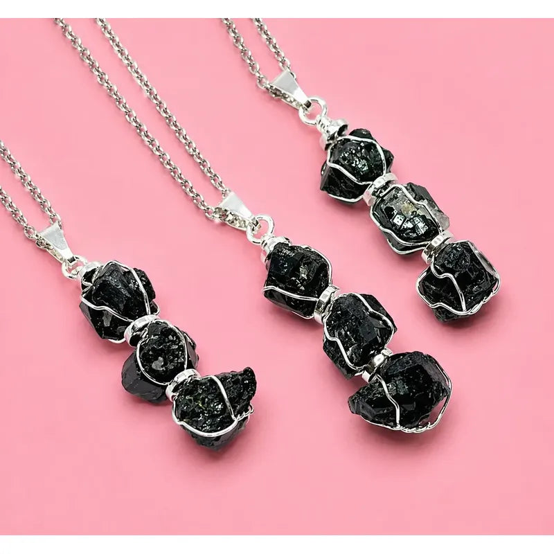 Collar Protección Turmalina Xl + Cadena De Acero