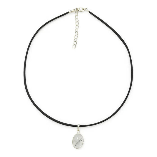 Collar Choker Gargantilla Piedras Naturales Soga Gamuza Cuarzo Turmalinado